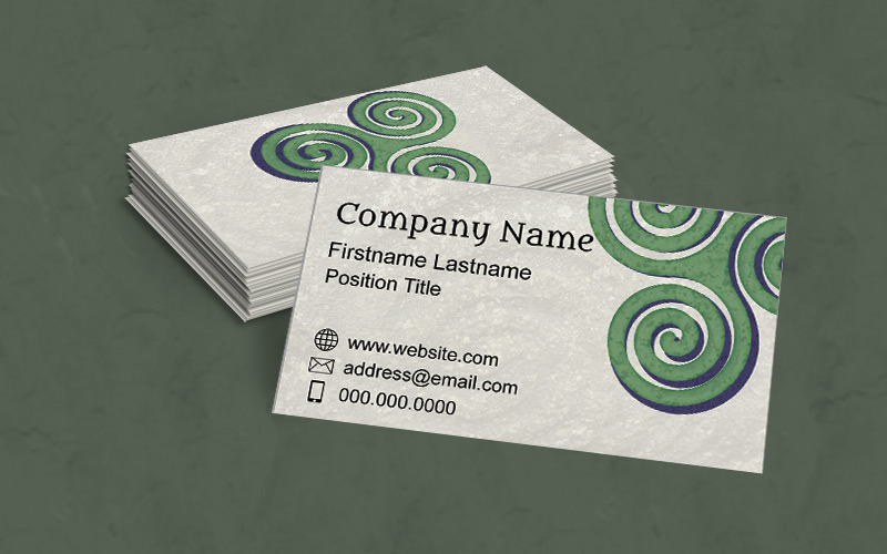 Ancient Celtic theme business card mockup