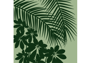 Tropical Leaves 3 Light Green Modern Art Print