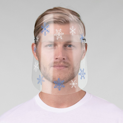Winter Snowflakes Face Shield