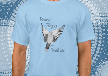 Dove - Peace Begins With Me (Dark Text) T-Shirt